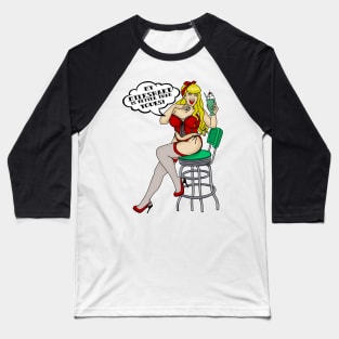 BBW Pinup Milkshake Baseball T-Shirt